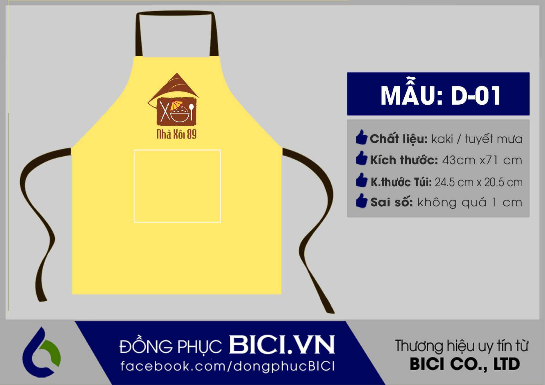 mẫu đồng phục tạp dề dài màu vàng nhạt mẫu đồng phục tạp dề dài màu vàng nhạt