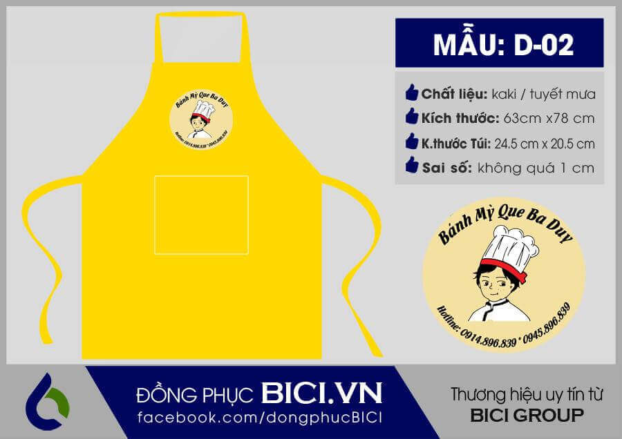 mẫu đồng phục tạp dề dài màu vàng mẫu đồng phục tạp dề dài màu vàng