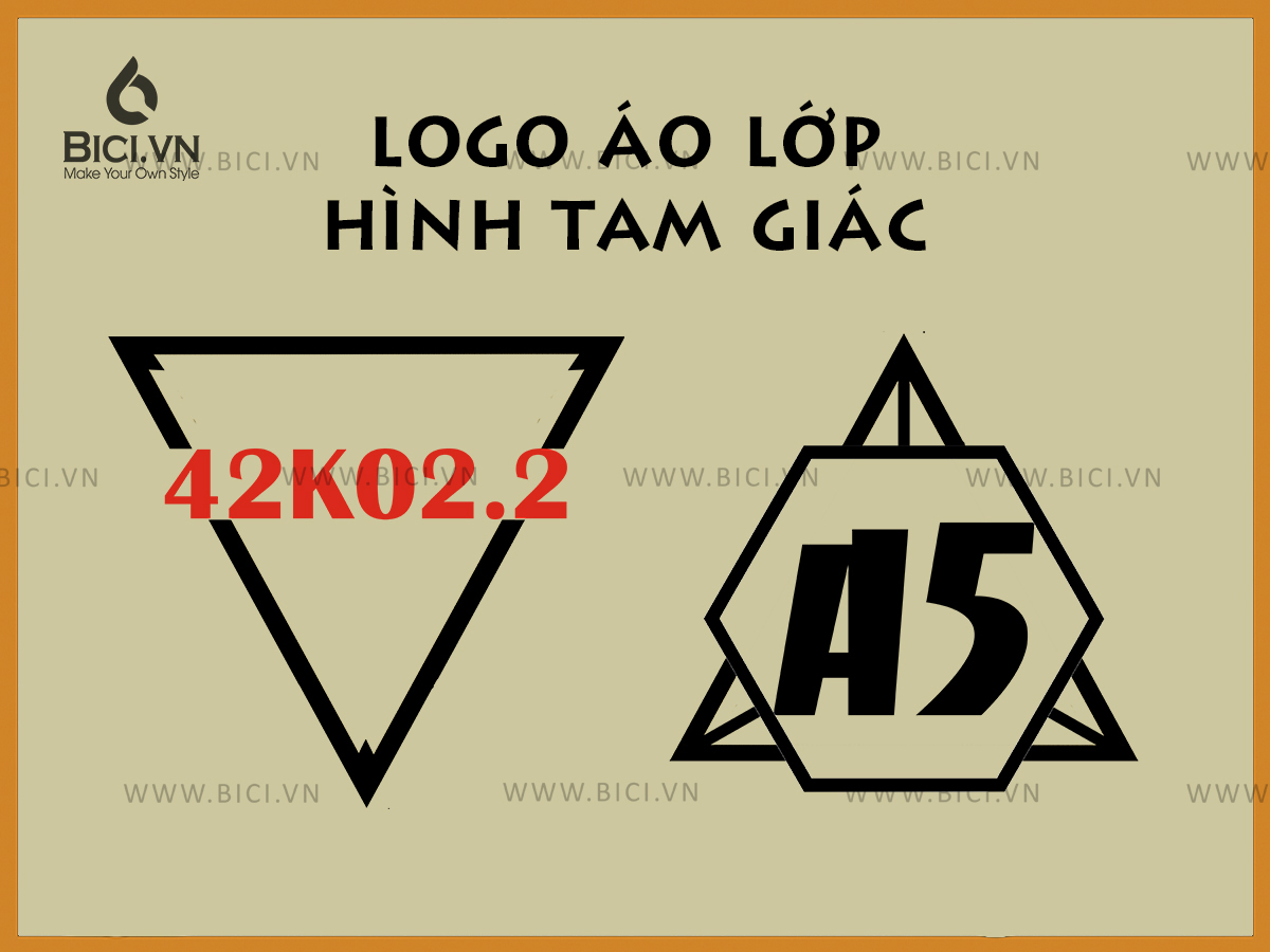 logo áo lớp hình tam giác 